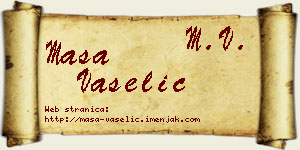 Maša Vaselić vizit kartica